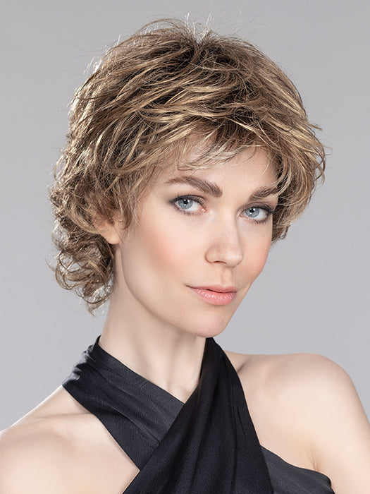 DAILY by ELLEN WILLE in BERNSTEIN ROOTED 12.26.27 | Medium Brown Blended with Light Auburn, Lightest Brown, and Dark Strawberry Blonde Blend with Shaded Roots