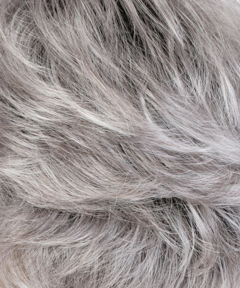 CHROMERT1B - Gray & White with 25% Medium Brown Blend & Off-Black Roots