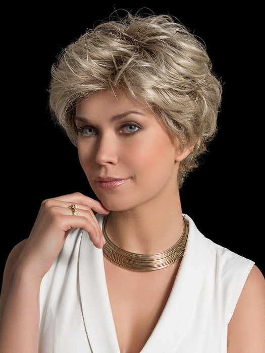 CHARME SOFT  by ELLEN WILLE in CHAMPAGNE ROOTED 24.22.14 | Lightest Ash Blonde and Light Neutral Blonde with Medium Ash Blonde Blend and Shaded Roots