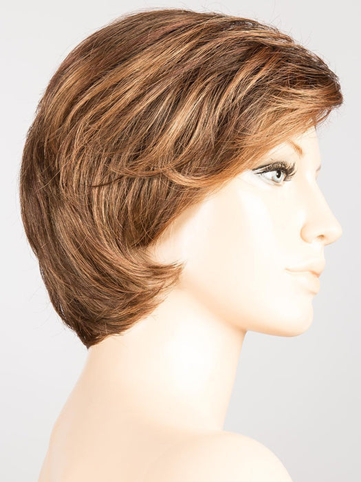 HAZELNUT ROOTED 830.27.6 | Medium and Dark Brown with Light Auburn and Dark Strawberry Blonde Blend with Shaded Roots