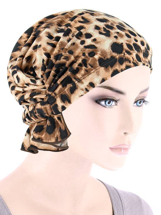 The Abbey Cap Black Brown Leopard
