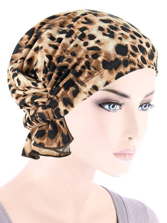 The Abbey Cap Black Brown Leopard