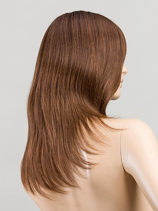 CHOCOLATE TIPPED 830.6 | Dark Brown and Medium Warm Brown with Medium Brown Blended with Light Auburn with Tipped Ends and Shaded Roots