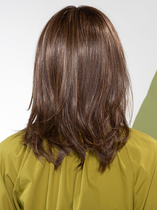 LUNA by ELLEN WILLE in CHOCOLATE SHADED 830.27.6 | Medium Brown and Light Auburn blend with dark shaded roots