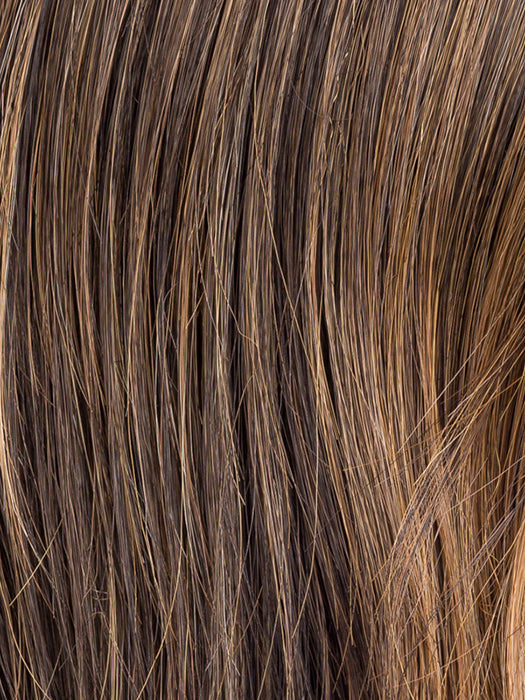 COFFEE BROWN LIGHTED 6.9.16 | Dark Brown and Medium Warm Brown with Medium Blonde Blends with Highlights Throughout and Concentrated in the Front
