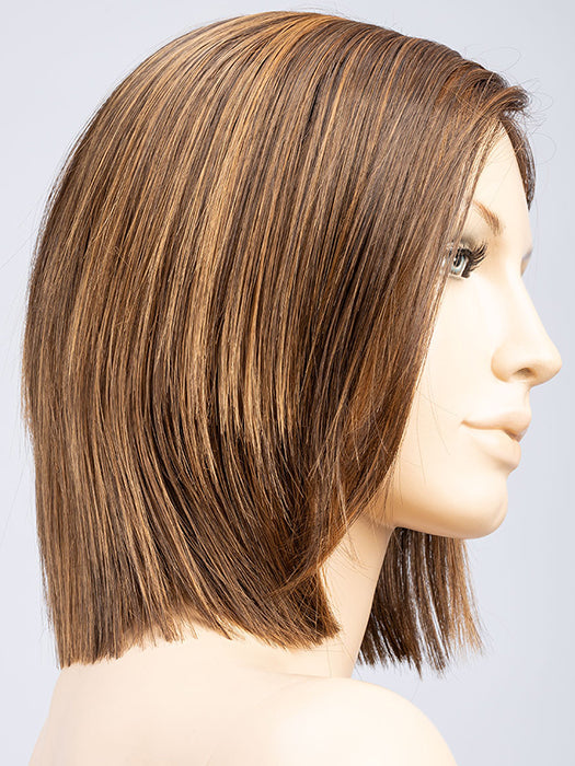CHOCOLATE ROOTED 830.6.27 | Medium Brown Blended with Light Auburn, Dark Brown and Dark Strawberry Blonde with Dark Shaded Roots
