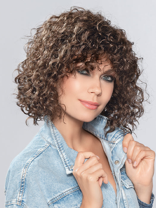 DISCO by ELLEN WILLE in CHOCOLATE ROOTED 6.830 | Dark Brown and Medium Brown with Light Auburn Blend with Shaded Roots
