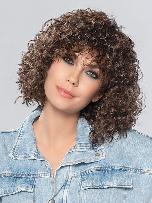 DISCO by ELLEN WILLE in CHOCOLATE ROOTED 6.830 | Dark Brown and Medium Brown with Light Auburn Blend with Shaded Roots